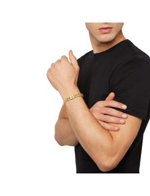 BRACCIALE ACCIAIO IP GOLD LOGOMANIA UOMO BREIL 