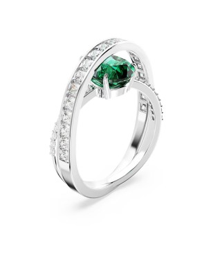 ANELLO HYPERBOLA DOPPIA FASCIA VERDE MIS.52 DONNA SWAROVSKI 