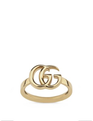 ANELLO IN ORO GIALLO DOPPIA G M 14 DONNA GUCCI GG RUNNING