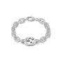 BRACCIALE A CATENA IN ARGENTO 18 CM UOMO GUCCI INTERLOCKING G