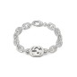 BRACCIALE A CATENA IN ARGENTO 18 CM UOMO GUCCI INTERLOCKING G