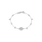 BRACCIALE ORO BIANCO DIAMANTI 17CM DONNA GUCCI INTERLOCKING G