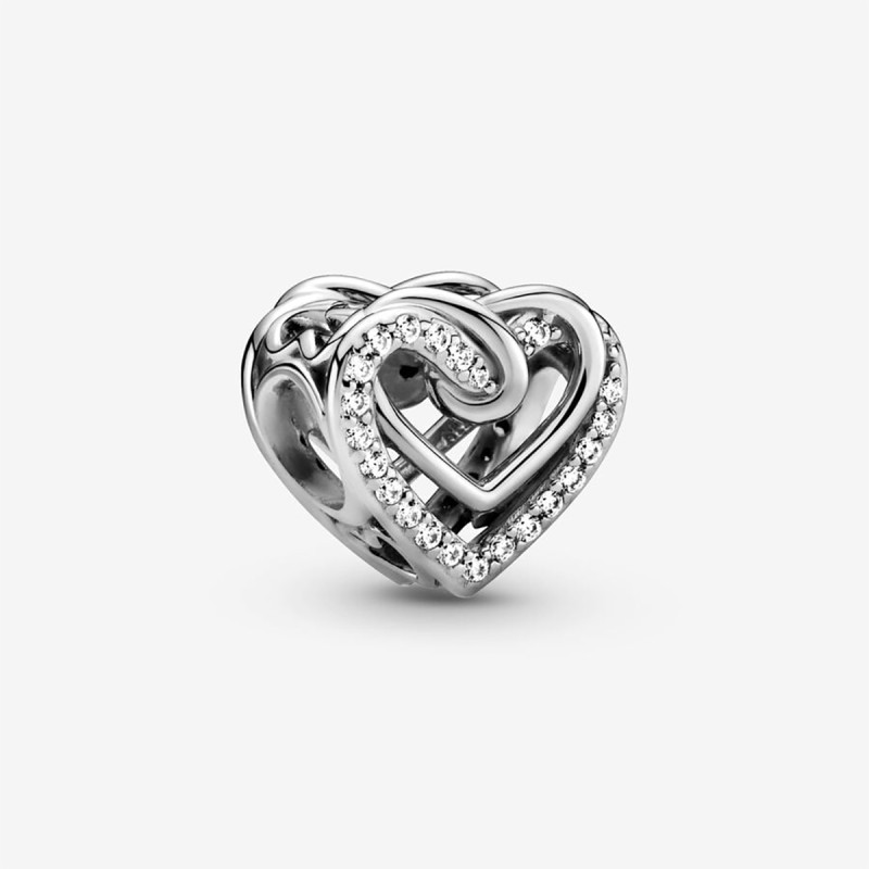 CHARM CUORI INTRECCIATI CON PIETRE DONNA PANDORA 