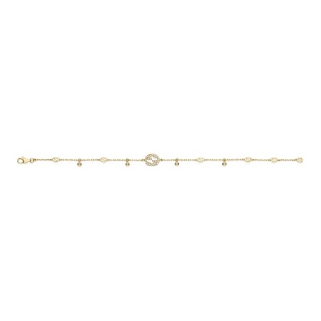 BRACCIALE ORO GIALLO DIAMANTI 0.20 CT DONNA GUCCI INTERLOCKING G