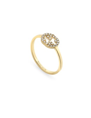 ANELLO IN ORO GIALLO E DIAMANTI DONNA GUCCI INTERLOCKING G