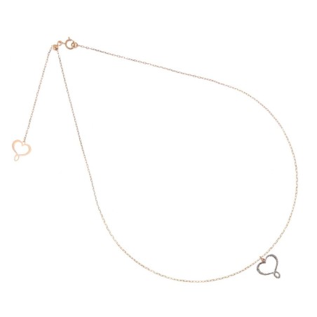 COLLANA 18KT CUORE MAMAN POLVERE DIAMANTI MAMAN ET SOPHIE  GHPOWMPK MAMAN ET SOPHIE