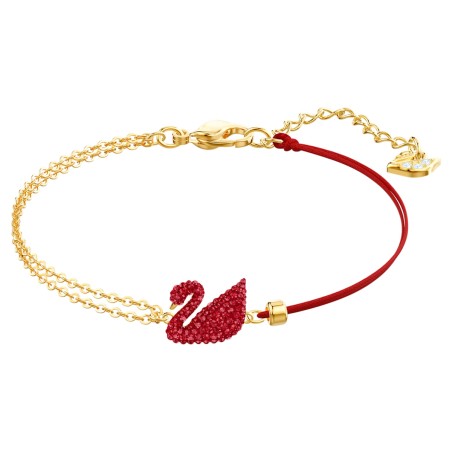 BRACCIALE ICONIC SWAN CIGNO ROSSO DONNA SWAROVSKI 