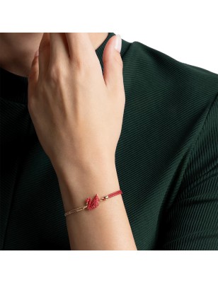 BRACCIALE ICONIC SWAN CIGNO ROSSO DONNA SWAROVSKI 