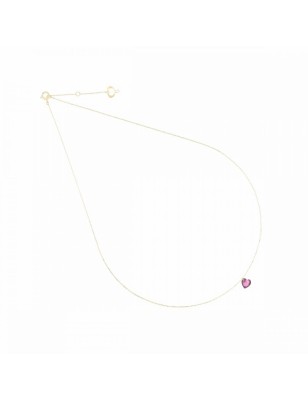 GIROCOLLO ORO 18KT CUORE ROSA MAMAN ET SOPHIE