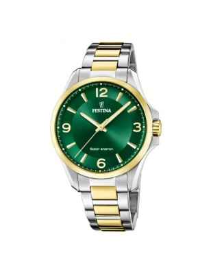 OROLOGIO SOLAR ENERGY BICOLORE VERDE UOMO FESTINA  F20657/3 FESTINA