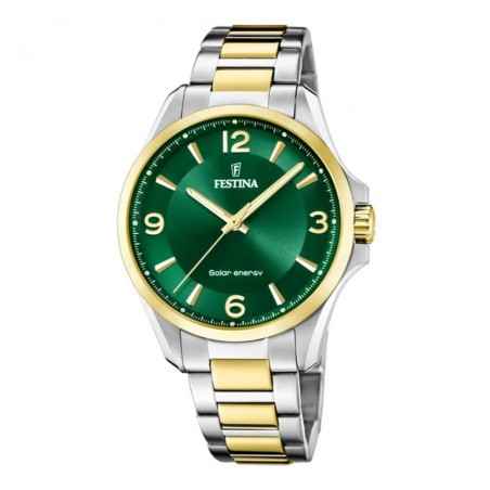 OROLOGIO SOLAR ENERGY BICOLORE VERDE UOMO FESTINA  F20657/3 FESTINA