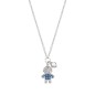 COLLANA BIMBO ZIRCONI BIANCHI E BLU DONNA AMEN 