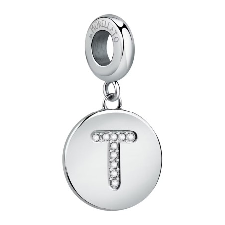 CHARM LETTERA T ACCIAIO E CRISTALLI DONNA MORELLATO  SCZ1169 MORELLATO