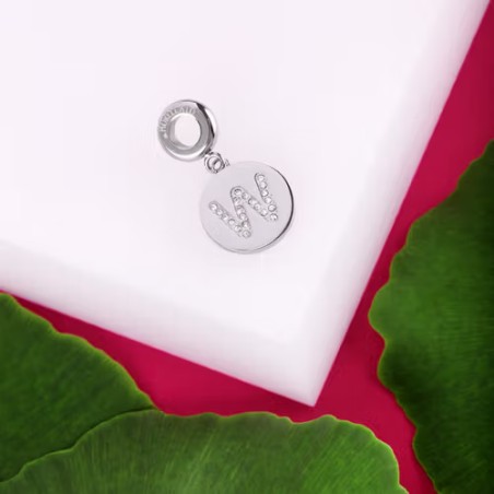 CHARM LETTERA W ACCIAIO E CRISTALLI DONNA MORELLATO 