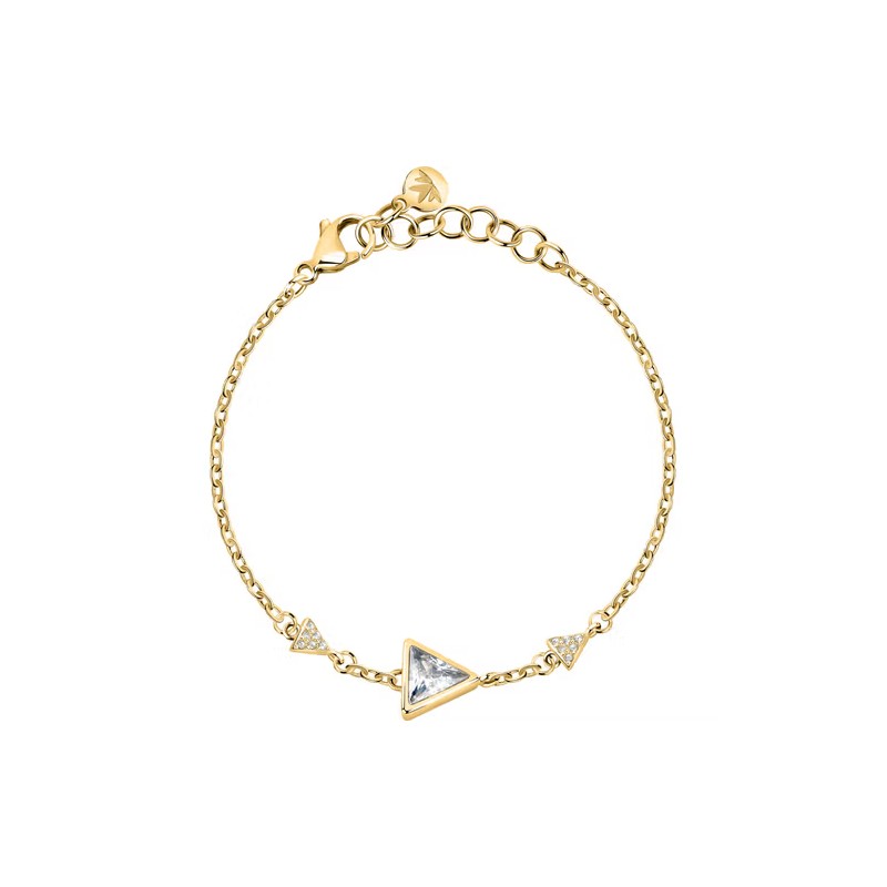 BRACCIALE TRILLIANT DORATO CON CRISTALLI BIANCHI MORELLATO