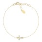 BRACCIALE DORATO CROCE ONDULATA DONNA AMEN