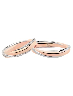 ANELLO IN ORO BIANCO E ORO ROSA UOMO-DONNA POLELLO  2833UBR POLELLO