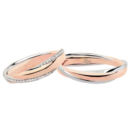 ANELLO IN ORO BIANCO E ORO ROSA UOMO-DONNA POLELLO  2833UBR POLELLO