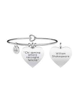 BRACCIALE CIONDOLO CUORE CHI SEMINA AMORE DONNA KIDULT 731270 KIDULT