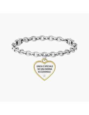 BRACCIALE CIONDOLO CUORE NONNA ECCEZIONALE KIDULT 731943 KIDULT