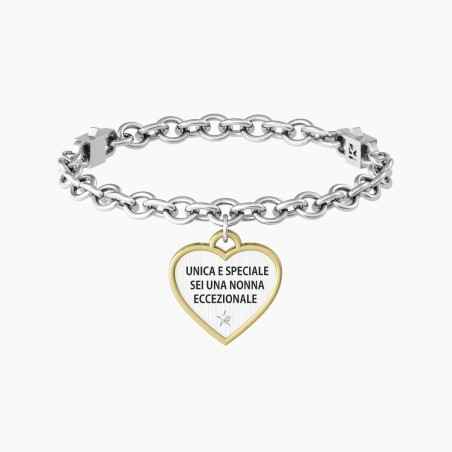 BRACCIALE CIONDOLO CUORE NONNA ECCEZIONALE KIDULT 731943 KIDULT