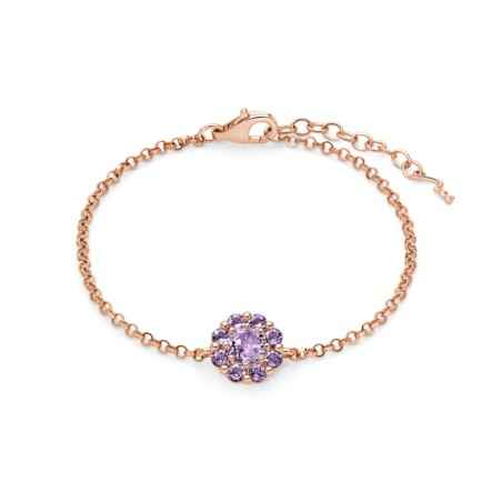 BRACCIALE ARGENTO DORATO E AMETISTA A FIORE DONNA MILUNA  BRD994 MILUNA