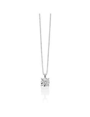 COLLANA PUNTO LUCE DIAMANTE DONNA MILUNA I DIAMANTI CLD4006 MILUNA