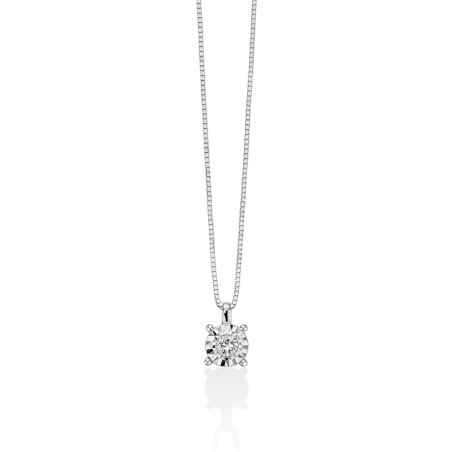 COLLANA PUNTO LUCE DIAMANTE DONNA MILUNA I DIAMANTI CLD4006 MILUNA