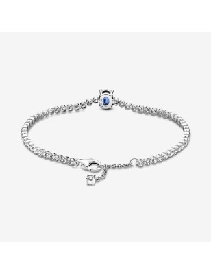 BRACCIALE TENNIS CON PIETRA BLU 20CM DONNA PANDORA