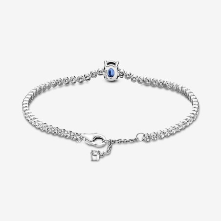 BRACCIALE TENNIS CON PIETRA BLU 20CM DONNA PANDORA