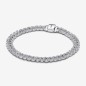 BRACCIALE CATENA MAGLIA CUBANA PAVE' DONNA PANDORA 