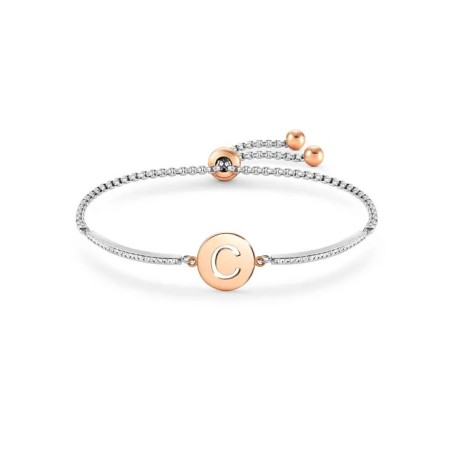 BRACCIALE MILLELUCI LETTERA C IN PVD ROSA DONNA NOMINATION 