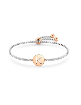 BRACCIALE MILLELUCI LETTERA K IN PVD ROSA DONNA NOMINATION 