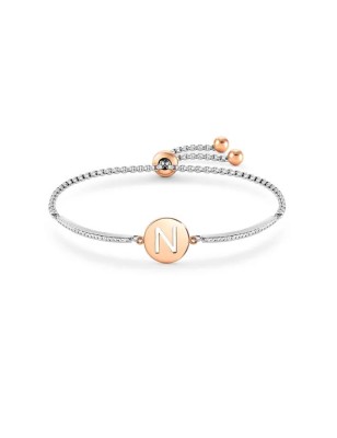 BRACCIALE MILLELUCI LETTERA N IN PVD ROSA DONNA NOMINATION 