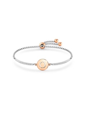 BRACCIALE MILLELUCI LETTERA O IN PVD ROSA DONNA NOMINATION 