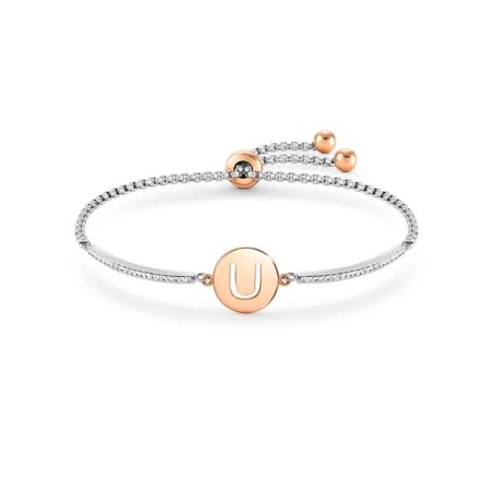 BRACCIALE MILLELUCI LETTERA U PVD ROSA DONNA NOMINATION 