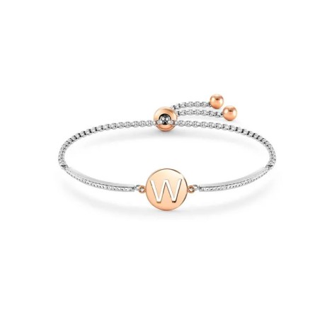 BRACCIALE MILLELUCI LETTERA W PVD ROSA DONNA NOMINATION 