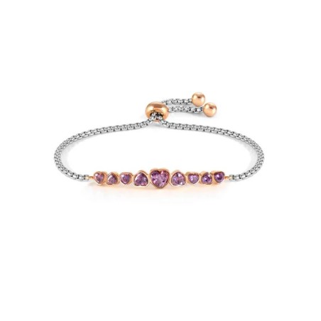 BRACCIALE MILLELUCI CON CUORI VIOLA DONNA NOMINATION 