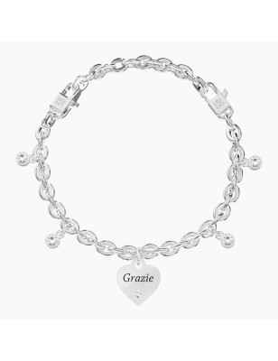 BRACCIALE CON CIONDOLO CUORE GRAZIE DONNA KIDULT  732279 KIDULT