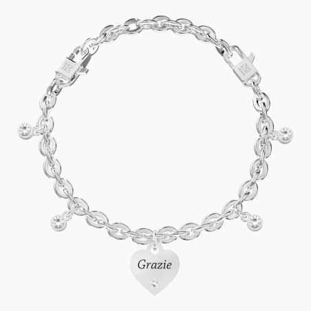 BRACCIALE CON CIONDOLO CUORE GRAZIE DONNA KIDULT  732279 KIDULT