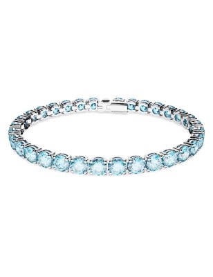 BRACCIALE TENNIS TAGLIO TONDO BLU M DONNA SWAROVSKI 