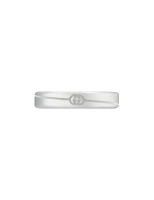 ANELLO IN ARGENTO 4MM MISURA 11 UOMO-DONNA GUCCI INTERLOCKING G YBC774049001011 GUCCI