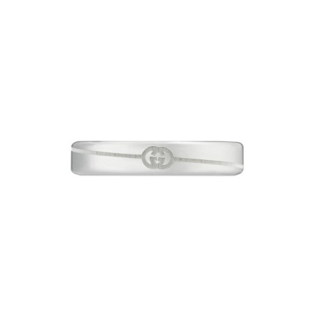 ANELLO IN ARGENTO 4MM MISURA 11 UOMO-DONNA GUCCI INTERLOCKING G YBC774049001011 GUCCI