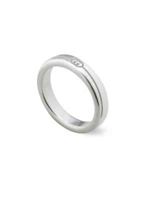 ANELLO IN ARGENTO 4MM MISURA 11 UOMO-DONNA GUCCI INTERLOCKING G