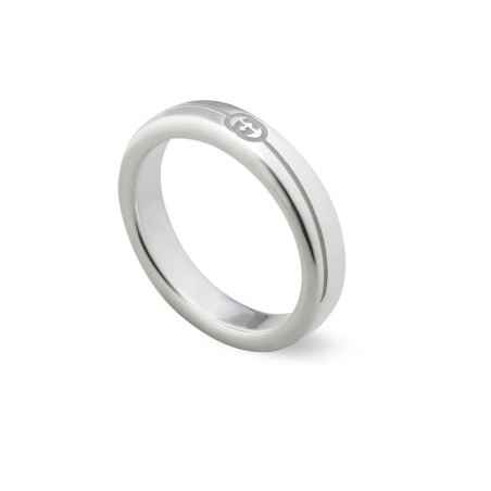 ANELLO IN ARGENTO 4MM MISURA 11 UOMO-DONNA GUCCI INTERLOCKING G