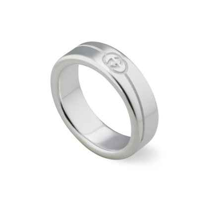 ANELLO IN ARGENTO MISURA 15 UOMO-DONNA GUCCI INTERLOCKING G