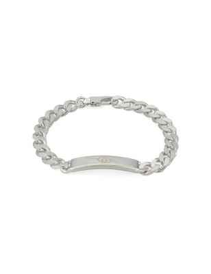 BRACCIALE IN ARGENTO UOMO GUCCI INTERLOCKING G YBA774054001019 GUCCI