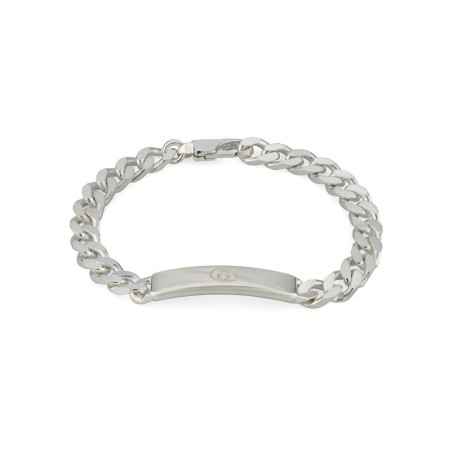 BRACCIALE IN ARGENTO UOMO GUCCI INTERLOCKING G YBA774054001019 GUCCI