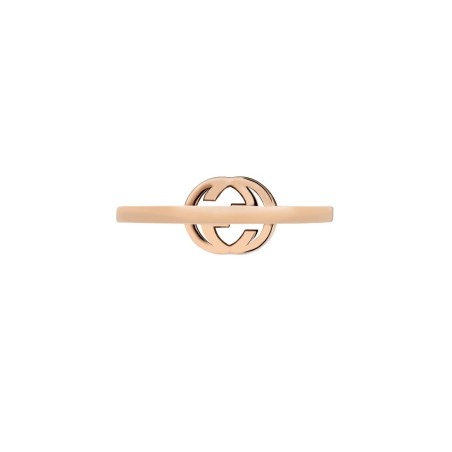 ANELLO ORO ROSA DIAMANTI DONNA GUCCI INTERLOCKING G