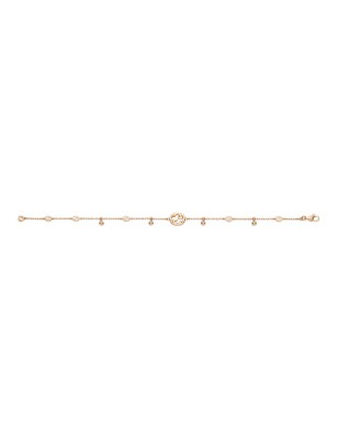 BRACCIALE ORO ROSA DIAMANTI DONNA GUCCI INTERLOCKING G